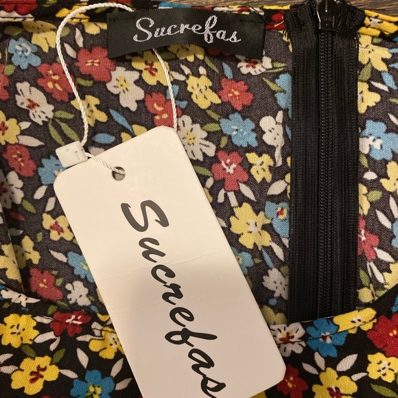 NWT Sucrefas Floral Mini Dress/Tunic - Picture 3 of 7